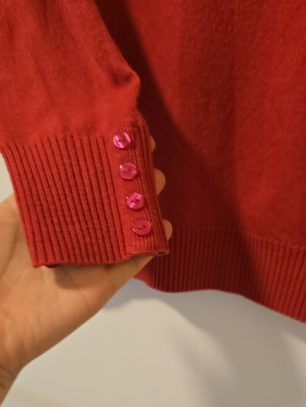M&S Collection Red Crewneck Sweater - Picture 3 of 9